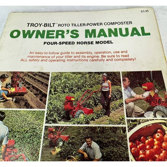 Troy-Bilt Roto Tiller Power Composter Owners Manual Horse Model 2nd Edition 1980 - Picture 2 of 14
